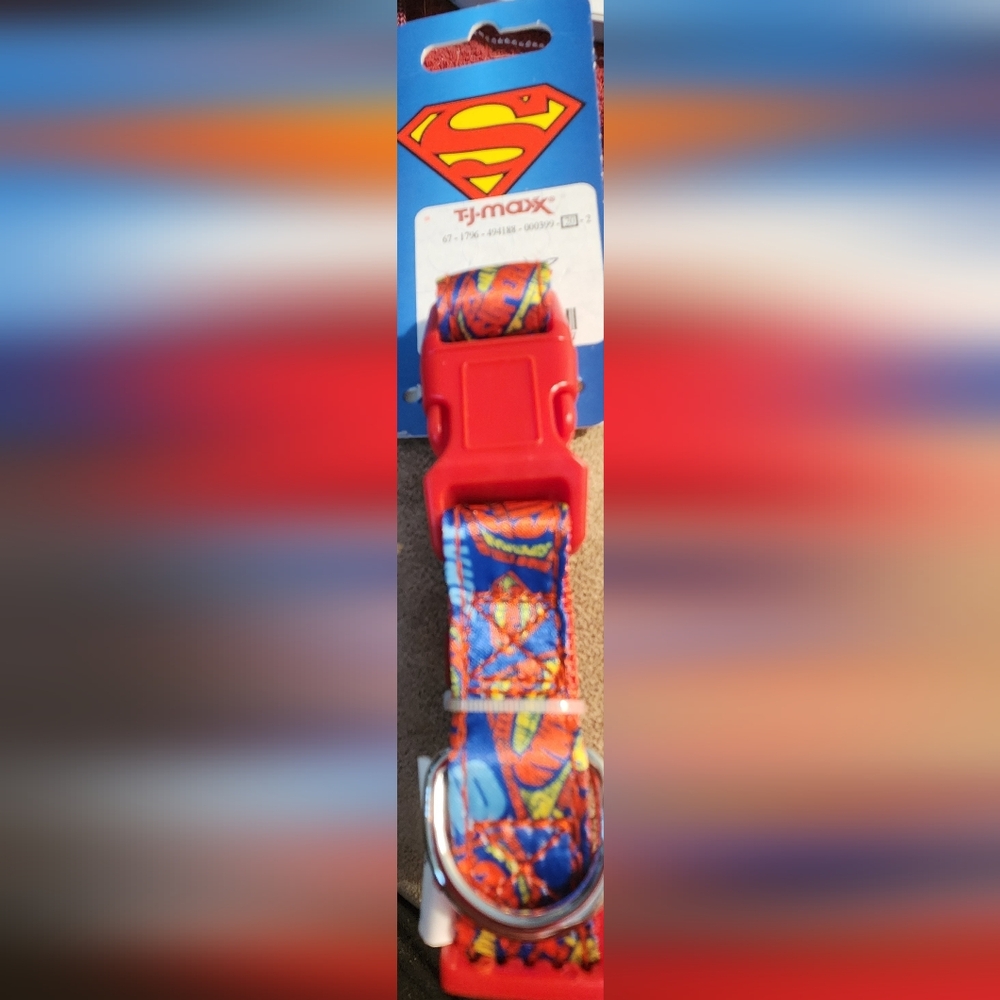 DC Comics Superman Logo Dog Collar& RAndom Dog Items , Bundle